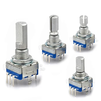 

5PCS Half / Plum axis rotary encoder, handle length 15mm 20mm code switch EC11 digital potentiometer with switch 5PIN 3PIN