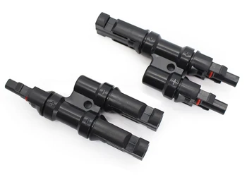 

Blusunsolar 50 Pairs / Lot TUV IP68 Solar Panel Cable Solar T Branch Splitters Connector , Solar Pv Parallel Branch Splitter