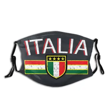

Dust Mask Italy Italian Flag Non-Disposable Mouth Face Mask with filter PM2.5 Anti Haze Face Mask Respirator Mouth Muffle Cover