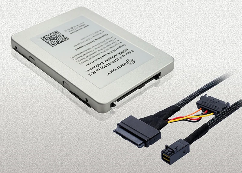 M.2 Adapter M.2 NVMe SSD zu PCI-e U.2 SFF-8639 Adapter PCIe M2 Konverter mit Gehäuse Kabel für Desk