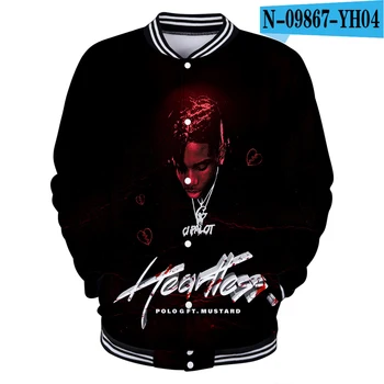 

New 2020 Hip Hop Rapper Polo G Taurus Tremani Bartlett Album 3D Baseball Uniform Men/Women Harajuku Baseball Jacket Clothes