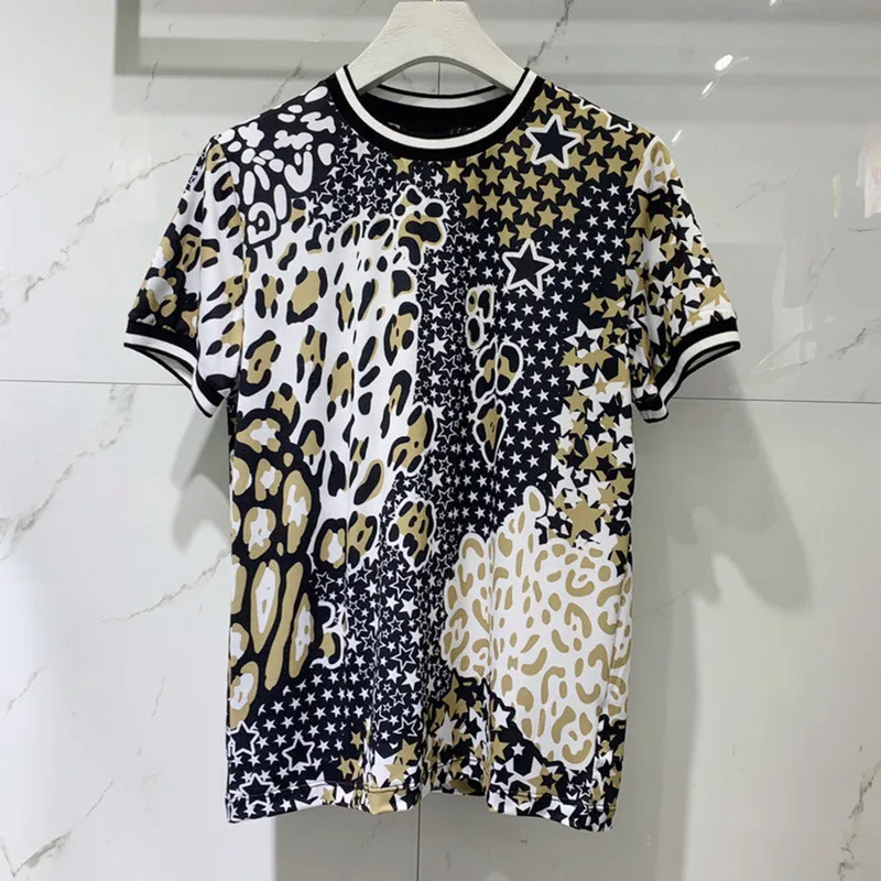 Европейско американский страстный модная мужская хлопковая леопардовая