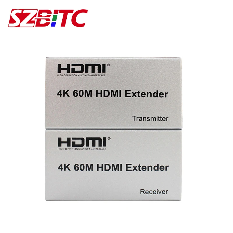  SZBITC 4K HDMI Extender 60m Extension Full HD 3D HDMI Splitter Cat5e/6 RJ45 Ethernet Cable Transmit