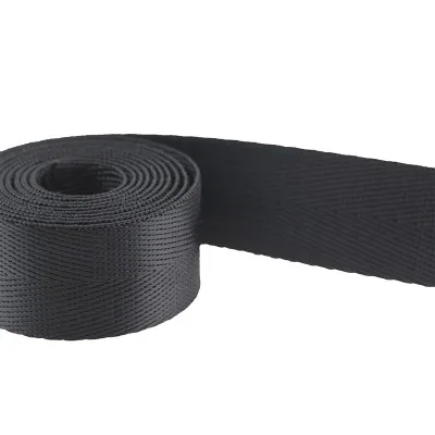 5Meters 25mm Nylon Webbing High Tenacity Backpack Strap Webbing Ribbon Clothes Sewing Tape Outdoor Backpack Bag Parts - Цвет: Black