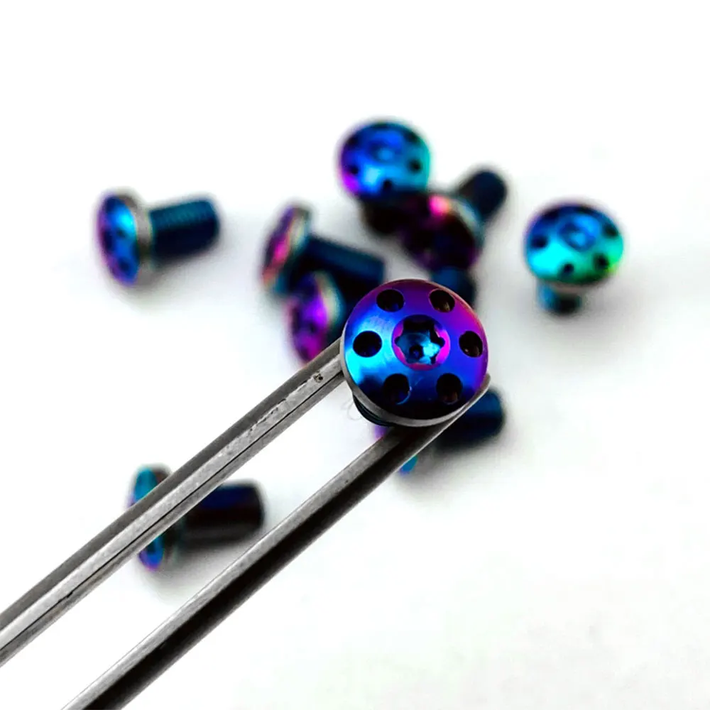 Customized 4Pieces 1911 Grips Screws Stainless Steel CNC T8 Plum Screw Roasting blue Grip Nail | Спорт и развлечения