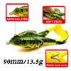 1Pcs 9cm 12.5g Frog Silicone Fishing Lure Artificial Rubber Soft Bait 3D Eyes 10 Colors With Rotating Tail Frog Soft Fish Lure ► Photo 3/6