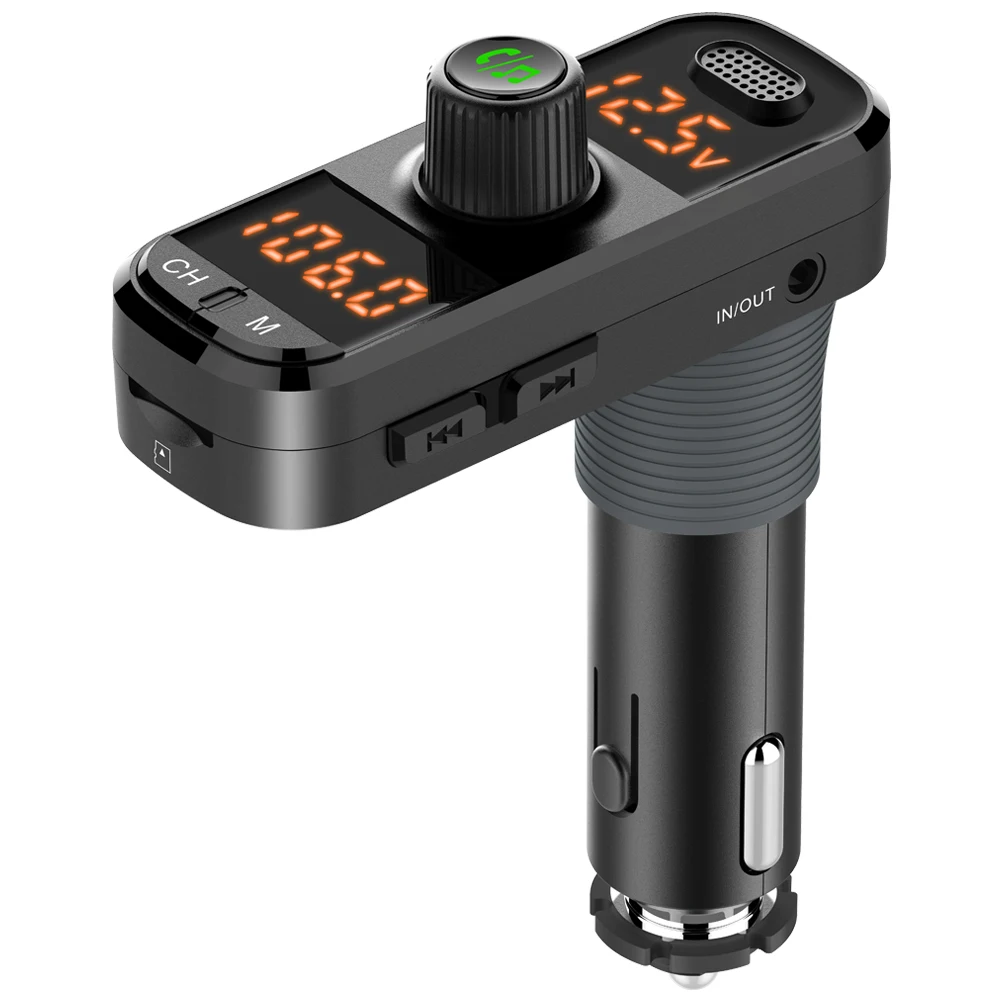 Bluetooth-compatible 5.0 FM Transmitter Audio Music Receiver Wireless Handsfree Car Kit Adapter USB Quick 3.0 Charger MP3 Player |