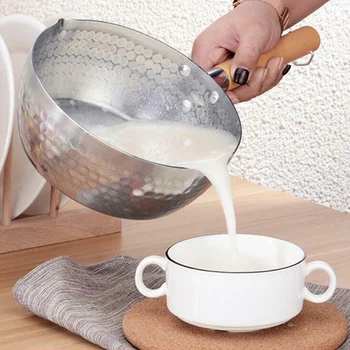 

Saucepan Instant Noodle Pot Milk Pot with Wooden Handle Nonstick Soup Pan TP899