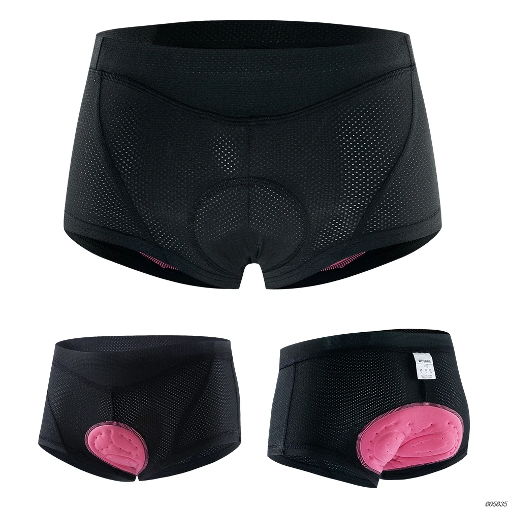 WOSAWE Cycling Shorts Bike Underwear Women 3D Gel Padded Breathable  Underpants