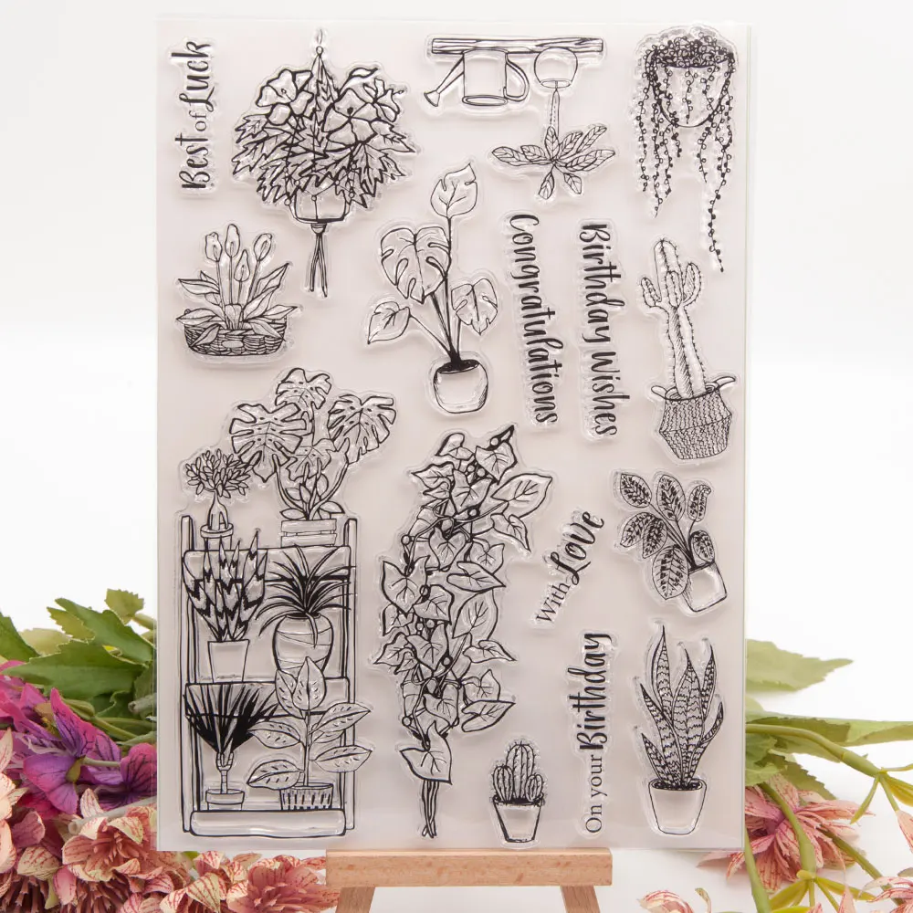 Best Luck Flower Transparent Clear Silicone Stamp DIY Diary Scrapbooking Card Christmas | Дом и сад