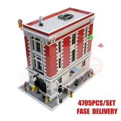 Новый Ghostbusters пожарный дом штаба fit город фигурки Ghostbusters 75827 строительный блок кирпичи Модель Детская игрушка-подарок