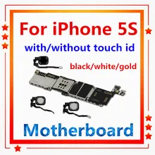 Полностью разблокированная для iphone 5S материнская плата, 16 ГБ/32 ГБ/64 Гб оригинальная замененная для iphone 5S материнская плата с/без платы Touch ID