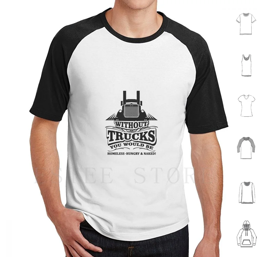 Senza Camion T Shirt Cotton Men Fai Da Te Print Truckers Truck Driver Trucks