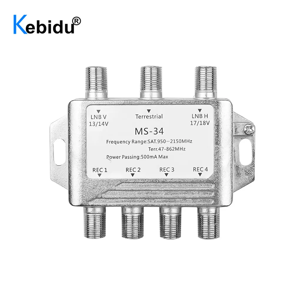 Satellite Switch 3 в 4 Out MS34EZ FTA TV LNB Каскадный переключатель Multiswitch DiSEqC автономный для DVB-S2 |