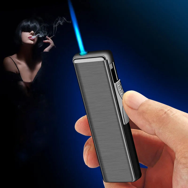 

2020 New Torch Turbo Lighter Jet Gas Lighters Metal Smoking Accessories Stripe Lighter Windproof Butane Gadgets For Man