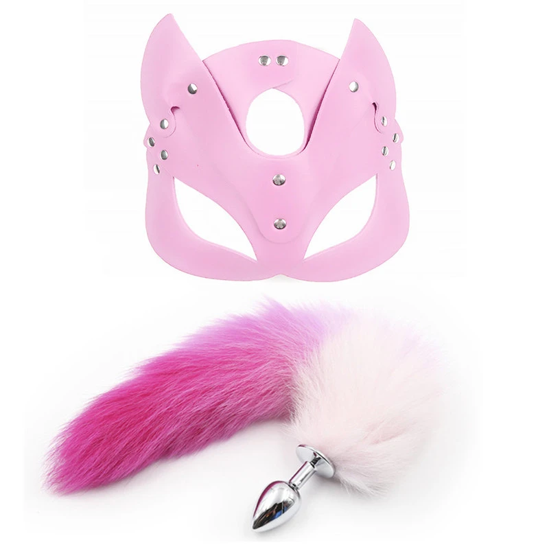 40cm Fox Tail Anal Plug With Cat Mask Porn Fetish Bdsm Bondage Pu Leather  Roleplay Sex Toy For Men Women Cosplay Games - Anal Sex Toys - AliExpress