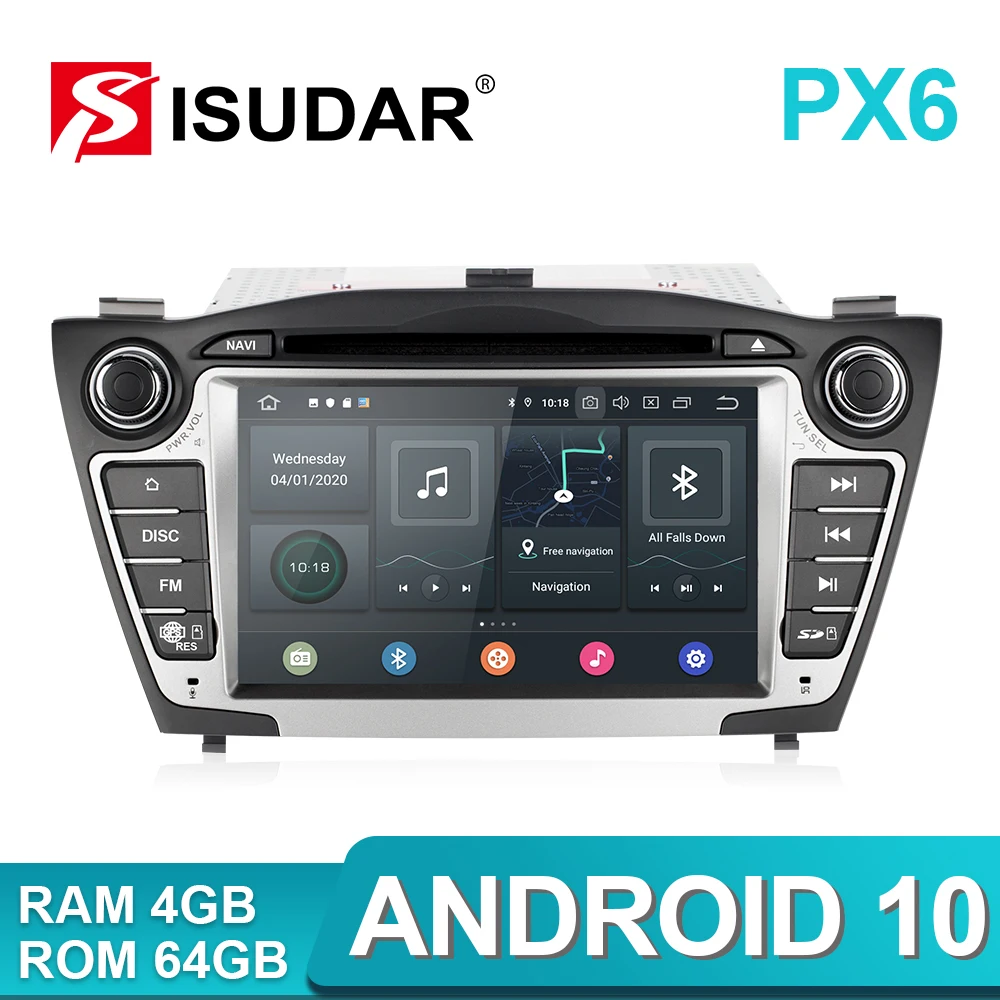 Isudar PX6 2 Din Android 10 Автомобильный мультимедийный плеер GPS для Hyundai/IX35/TUCSON 2009 2015 Canbus