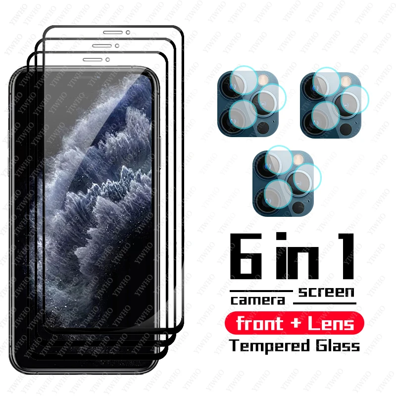 Tempered Glass For Iphone 11 12 Pro Xs Max X Xr Screen Protector For Apple Iphone 7 8 6 Plus Se 2020 Protective Camera Lens Glas