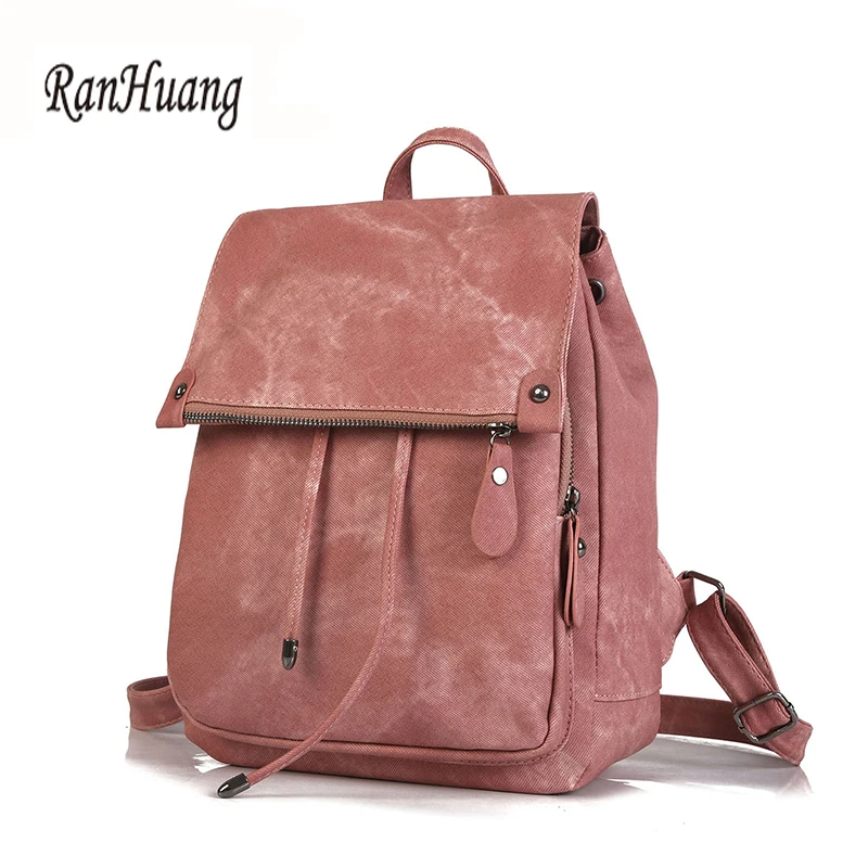 

RanHuang Women Casual Backpack Preppy Style Pu Leather Backpack School Bags For Teenage Girls mochila feminina