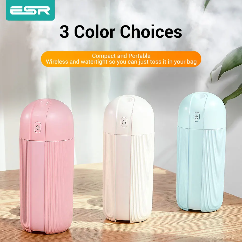 

ESR Car Air Humidifier Mini USB Portable Diffuser Wireless Car Humidifier 280ml Nano Spray Mute Clean Air Care for Auto Home