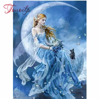 

Bricolage 5D mosaïque en diamant | Peinture à la main, Kits de point de croix, strass de broderie en diamant, Arts lune fée