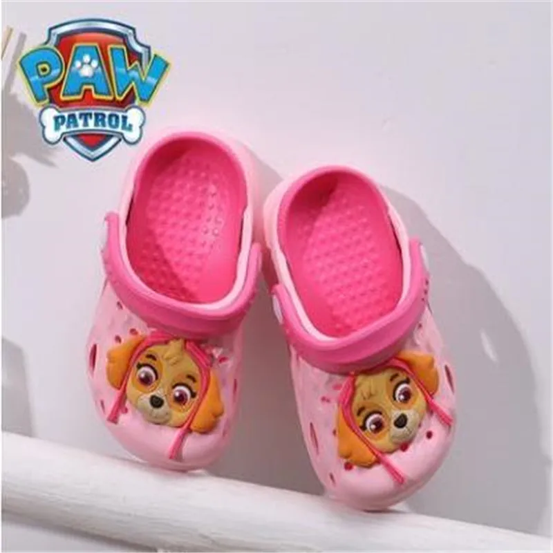 Zapatos de playa de la patrulla canina para niños, sandalias antideslizantes, zapatos de cueva de agua de dibujos animados para niños y niñas, zapatillas para bebés