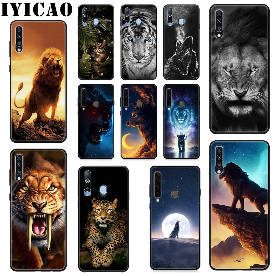 IYICAO животное волк Тигр принтом Король Лев мягкий чехол для samsung Galaxy A9 A8 A7 A6 2018 плюс