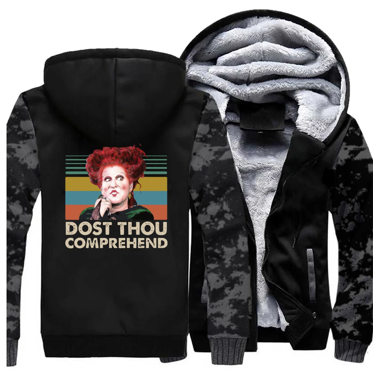 Hous Pocus Dost That comessed мужские толстовки осенне-зимние куртки Camoflageuflage толстовки теплые флисовые с длинным рукавом мужские