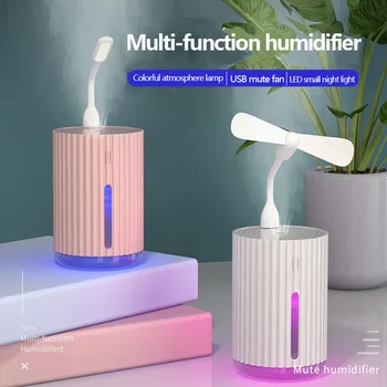 

ELOOLE USB Car Humidifier Air Purifier Atomizer Relieve Dry Quiet Work Ultrasonic Atomization With LED Small Night Light