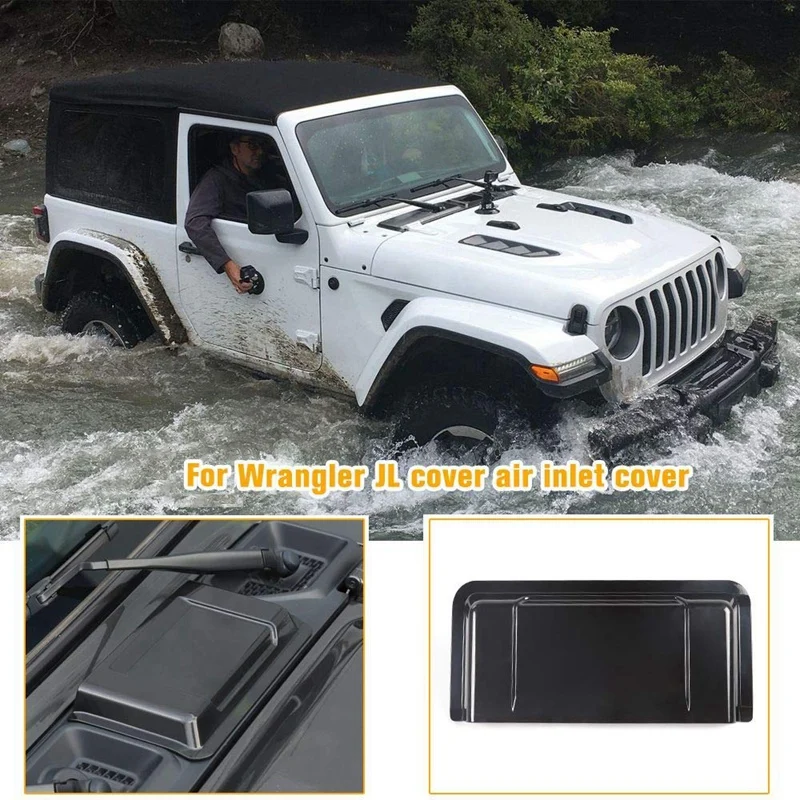 

Car Air Vent Cowl Cover Air Vent Hood Vent Scoop Cover for 97-18 Jeep Wrangler TJ JL JK 2018 2019