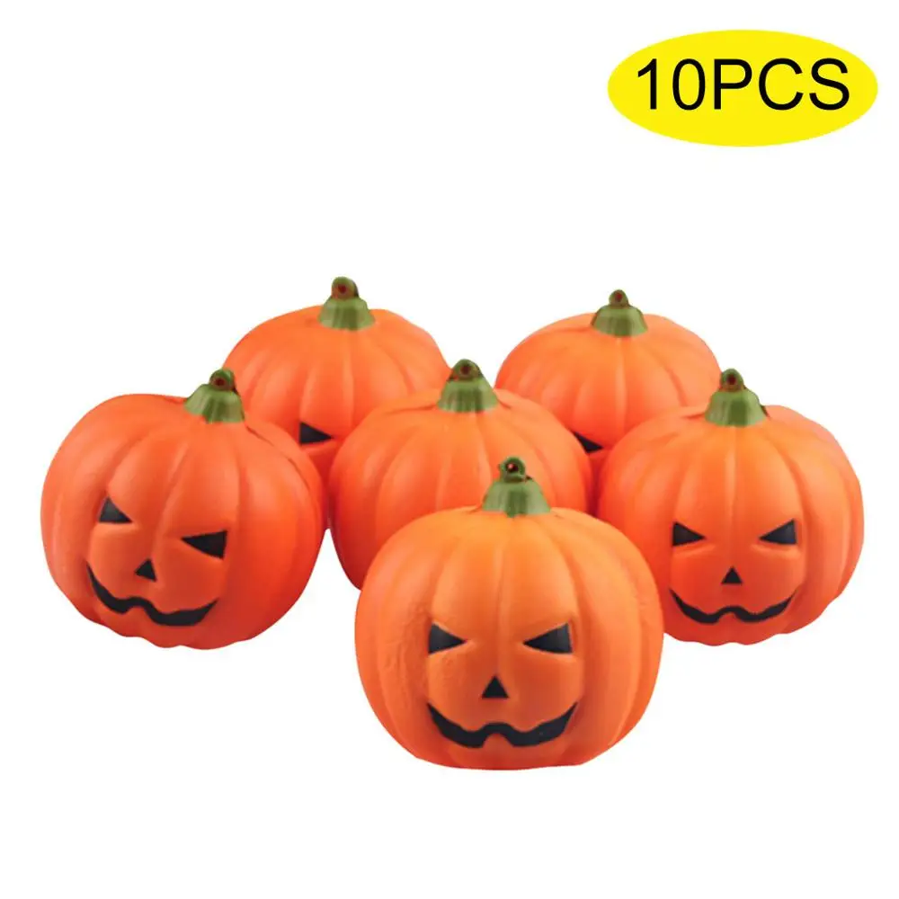 

2/3/6/7/8/9/10PCS Halloween Artificial Pumpkin Fake Props Resin Soft Toy Gift 2019 Happy Halloween Party Home Garden Decor Q3
