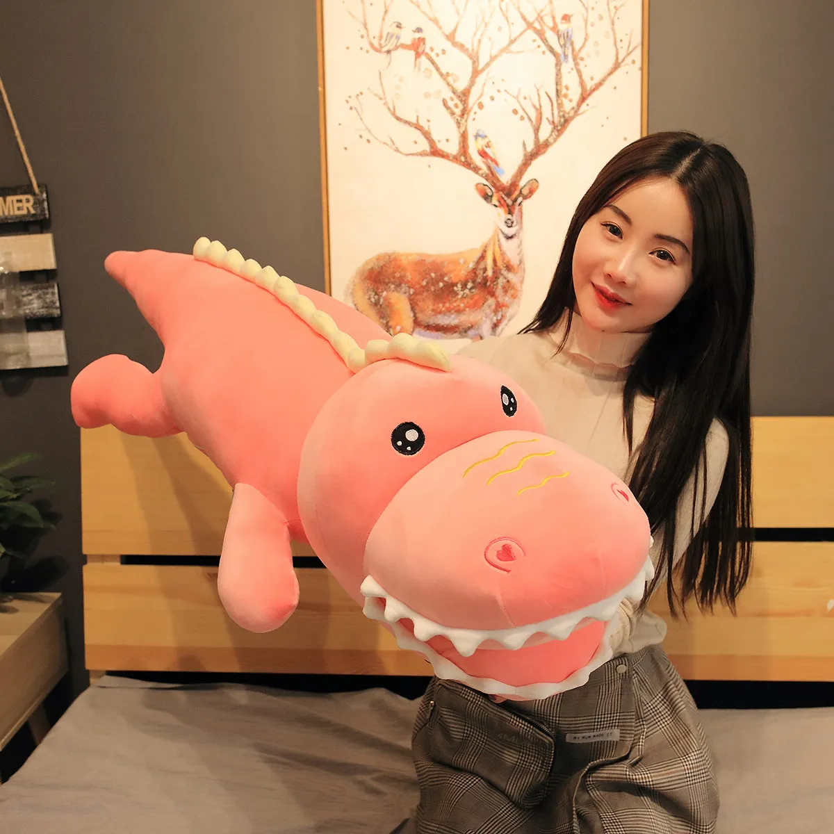 New Huggable Plush Dinosaur Pillow Soft Stuffed Animal Cartoon Dolls Giant Dinosaur Plush Toys Cosy for 1 New Huggable Plush Dinosaur Pillow Soft Stuffed Animal Cartoon Dolls Giant Dinosaur Plush Toys Cosy for 4