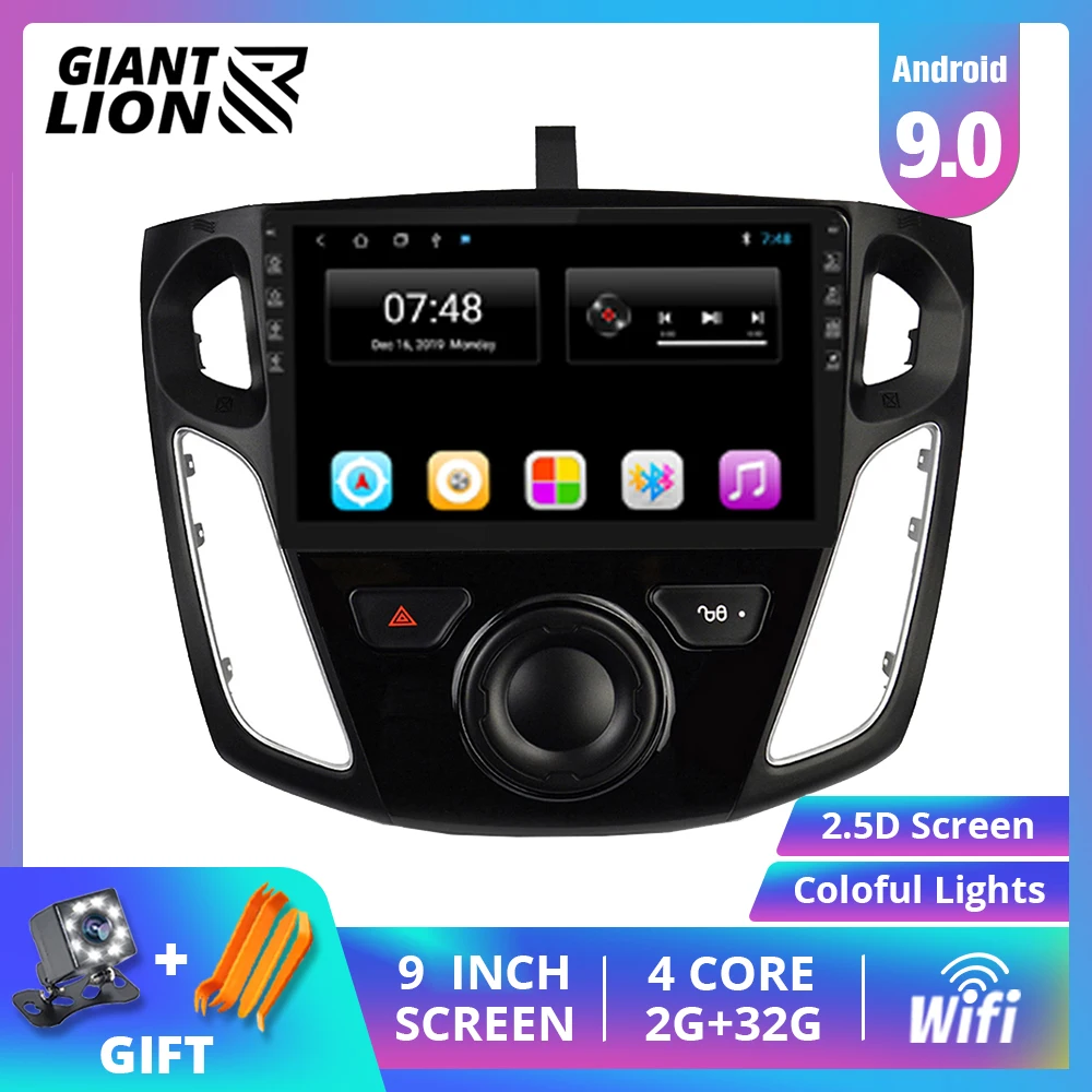

2Din Android Car Radio Cassette Recorder Head Unit Wifi Car Multimedia Video Player Navigation GPS For Ford Focus 3 2012-2015