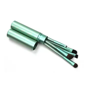 

5PCS/SET Women Wood Handle Brush Set Eye Shadow Powder Make Up Eyebrow Lip Cosmetic Beauty Make Up Brush Travel Kit With Box