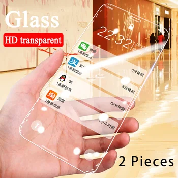 

2 Pieces Protective Glass for iPhone 7 8 6 6S Plus 5 4 11 Pro Tempered Glass 9H HD Screen Protector for iPhone 11 XS Max X XR