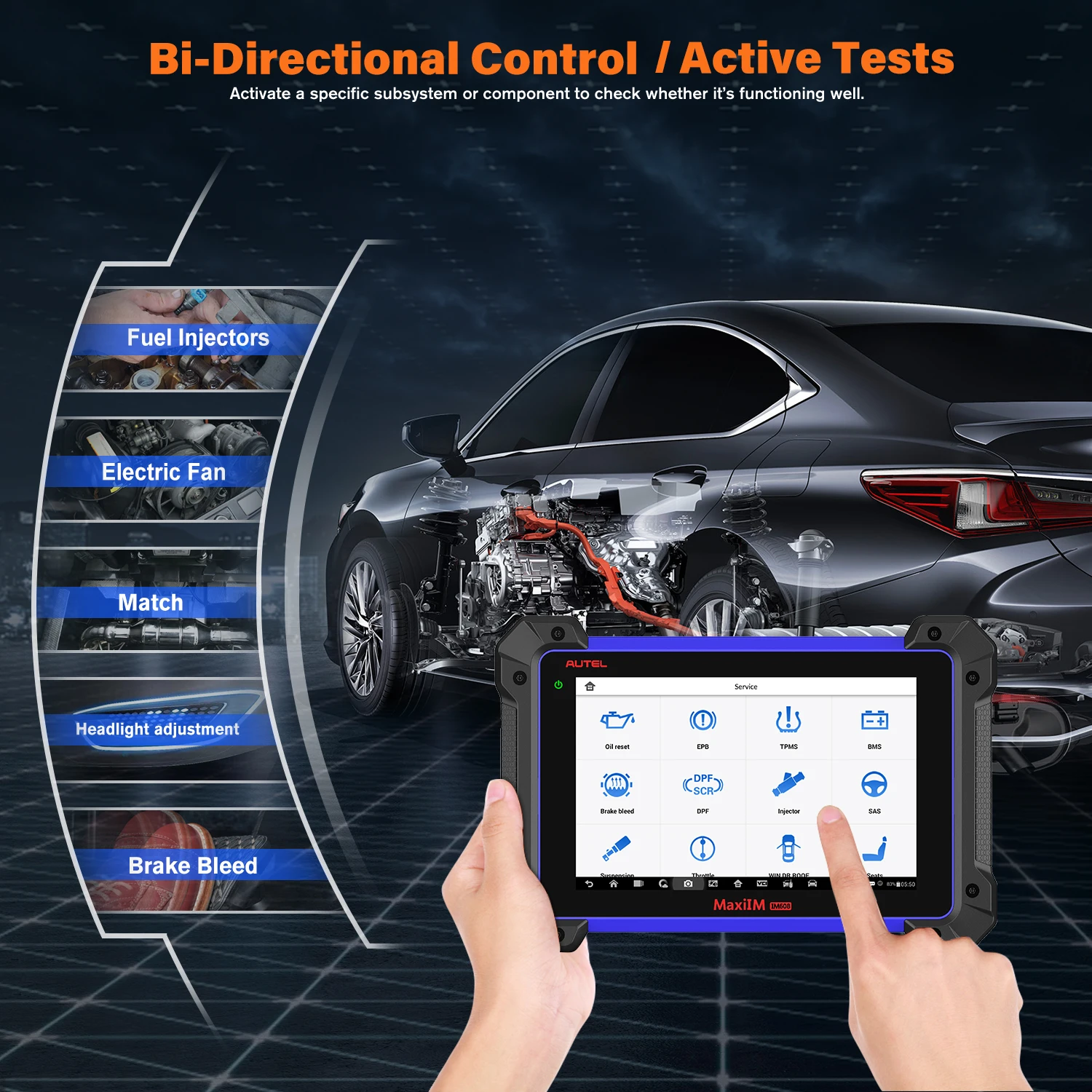Сканер OBD2 Autel IM608 диагностический сканер OBDII инструмент для двигателя кодирование