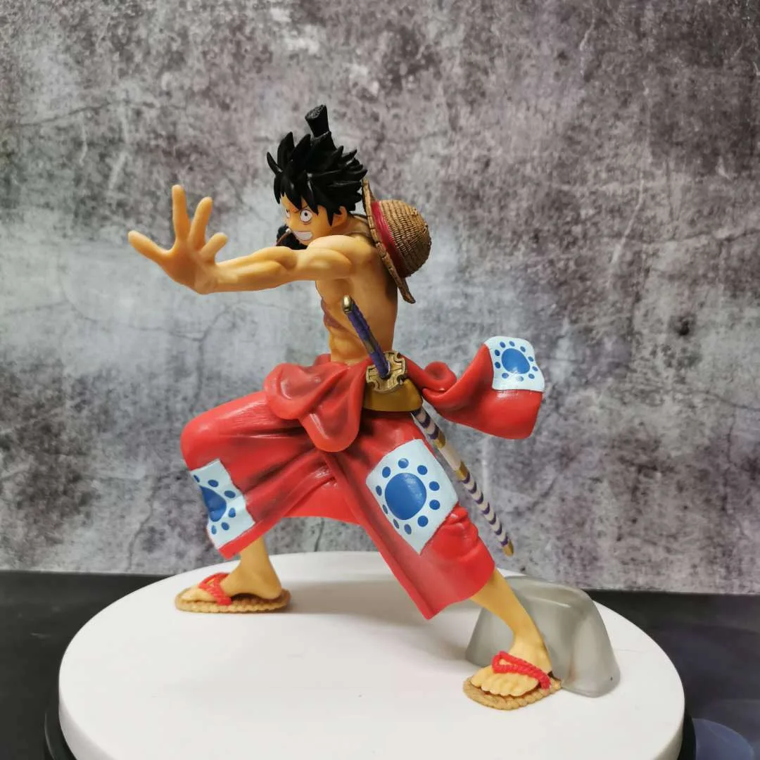 Figurine Manga One Piece Monkey D Luffy en PVC, 22cm, modèle d'action, jouets pour cadeau de noël, Version Wanokuni