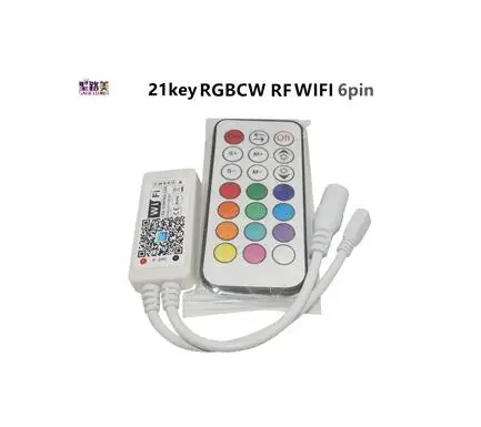 21k RF RGBCWwifi6pin Magic Home DC5V 12 в 24 в Bluetooth беспроводной WiFi контроллер, RGB/RGBW IR RF светодиодный контроллер для 5050 WS2811 WS2812B светодиодный пиксель полосы - Цвет: 21k RF RGBCWwifi6pin