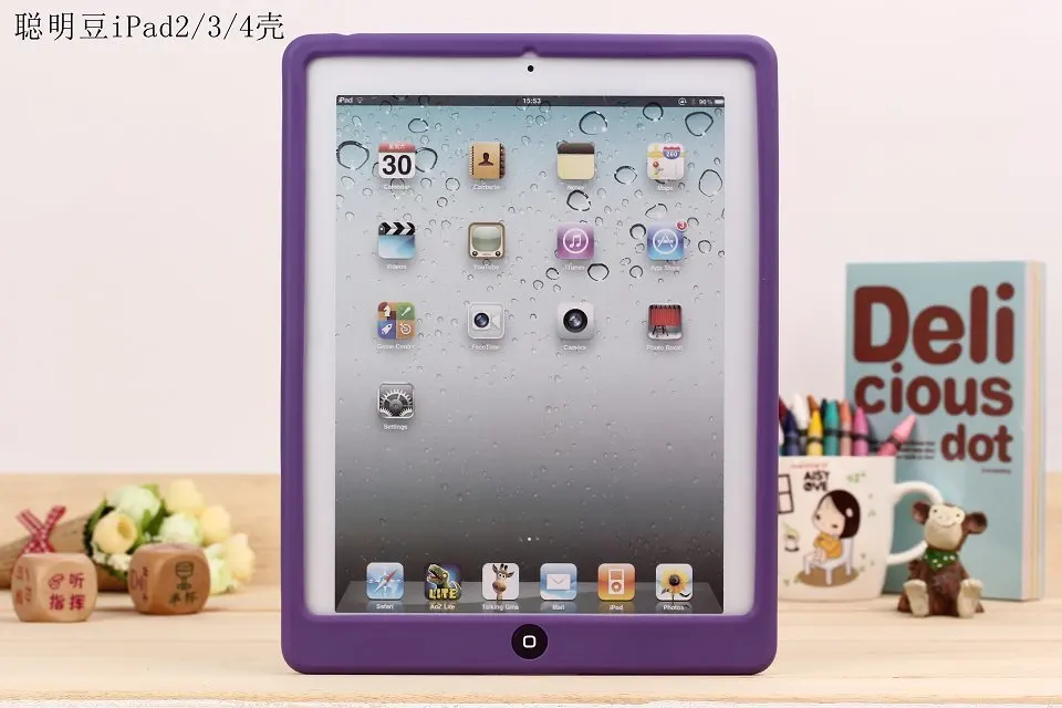 Чехол для iPad 2/3/4 Funda милый мягкий желе милая силиконовая резина умный детский