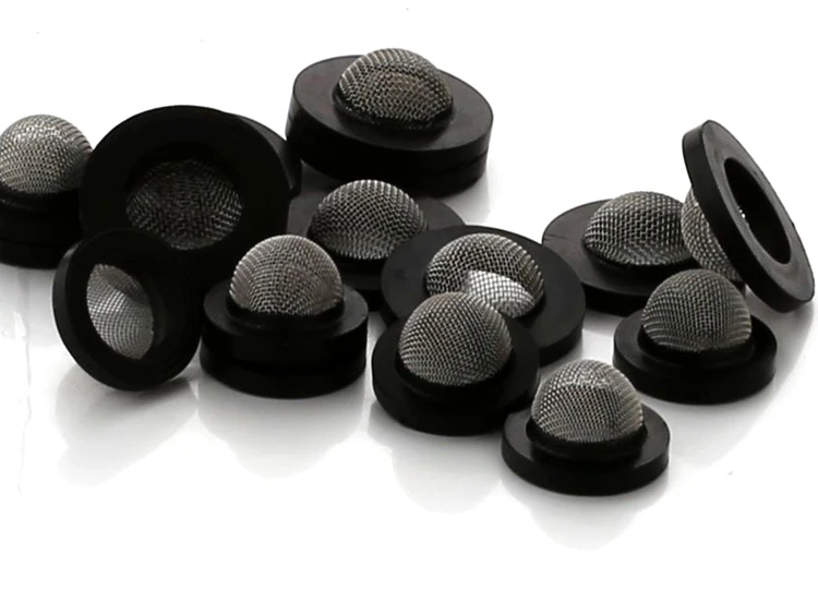 

5pcs 1/2'' 3/4'' arc mesh rubber gasket washer cushion filter net gasket hose inlet pipe seal ring 304 stainless steel mesh