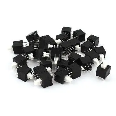 

30 Pieces 16mmx8.6mmx8.5mm 6 Pins Latching Push Button Tact Tactile Micro Switch