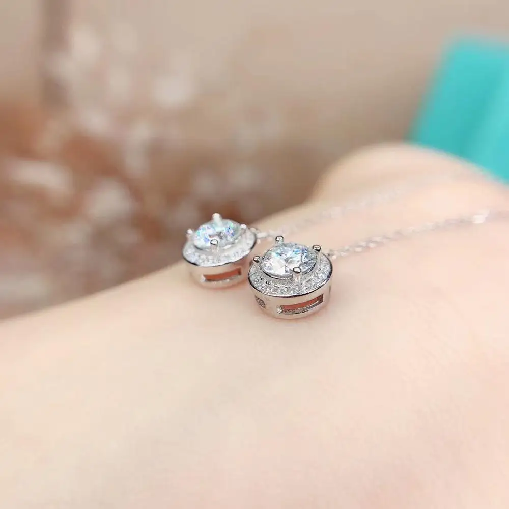 Поэтический еврей магазин Круглый Муассанит вырезанный всего 1.00ct Алмазный тест