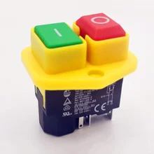 Interrupteur à bouton poussoir 220V 240V, 16a, 5 broches, 1 pièce, KJD17B