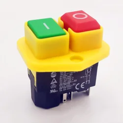 Interrupteur à bouton poussoir 220V 240V, 16a, 5 broches, 1 pièce, KJD17B 