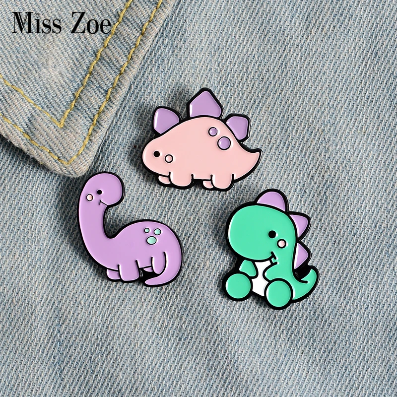 Animal Badge Brooches Jewelry Park Tyrannosaurus Lapel Pin Gift Enamel-Pin Custom Kids