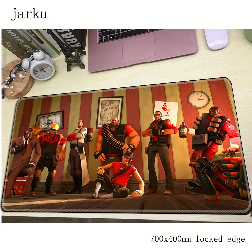 Коврик для мыши team fortress 2, геймер, 700x400 мм, коврик для мыши, большой игровой коврик для мыши с массовым узором, коврик для мыши, компьютерный Настольный коврик для мыши