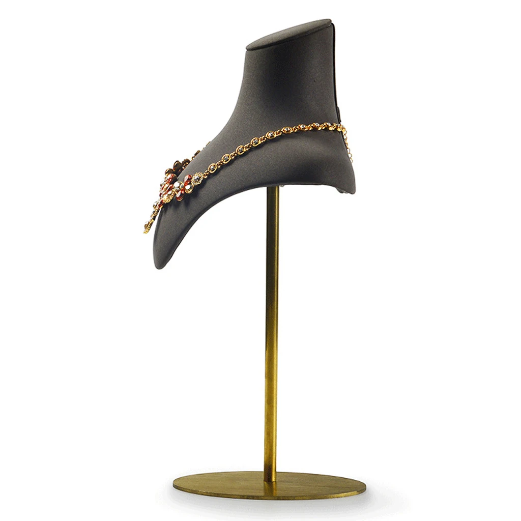 

Jewelry Display Stand Dark Gray Velvet Necklace Earrings Display Half Body Bust Showcase Organize Your Beautiful Jewelry