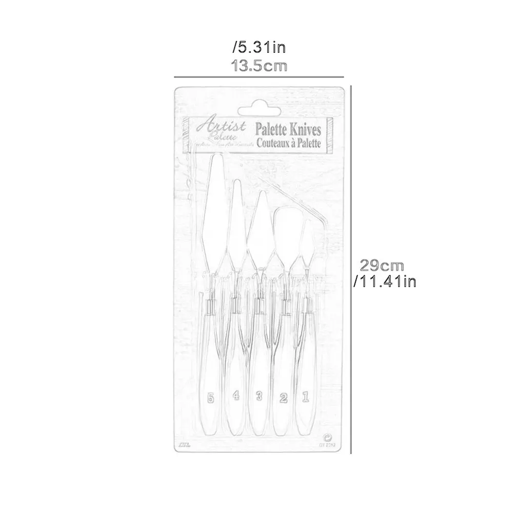 5 шт смешанные палитры нож краска ing нержавеющая сталь лопатка-скребок товары для рукоделия для художника холст, масляная краска смешивания цветов
