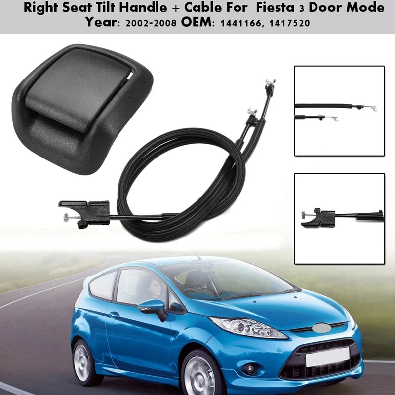 Car Front Seat Tilt Handle + Cable for Ford Fiesta MK6 3 Door 1441167