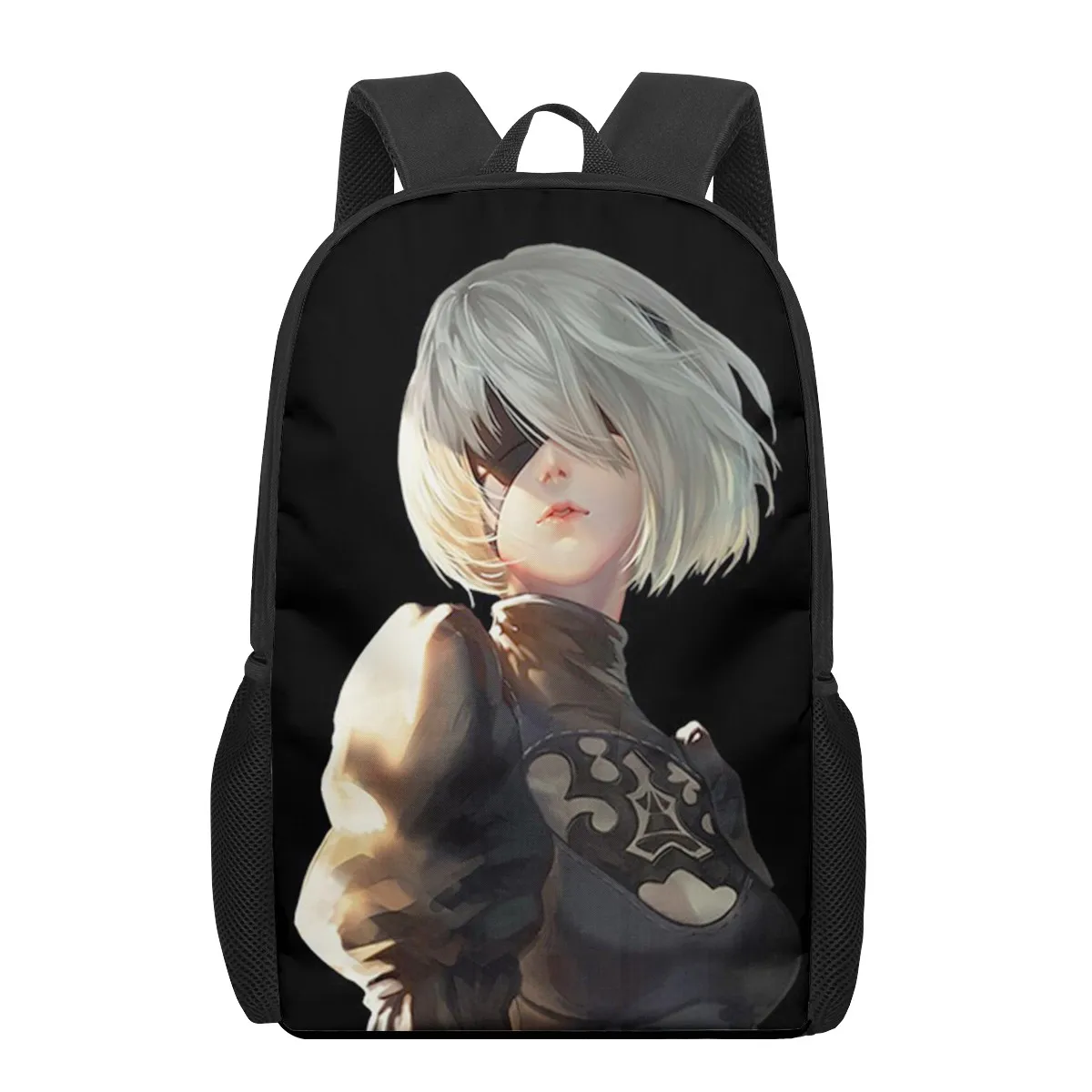 Nier Automata 2b two B Kids School Bags 3D Printed Book Bag Men 16 Inch Backpack For Teen Boys Kindergarten Bagpack Children Moc
